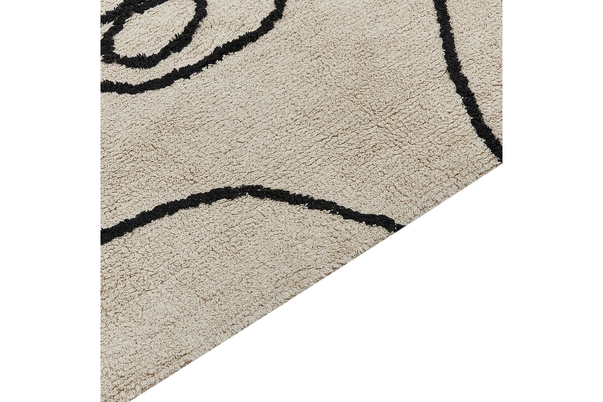 Nuru Bomuldstæppe 140x200 cm - Beige - Tekstiler - Tæpper - Moderne tæppe - Bomuldstæpper