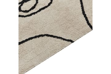 Nuru Bomuldstæppe 140x200 cm - Beige - Tekstiler - Tæpper - Moderne tæppe - Bomuldstæpper