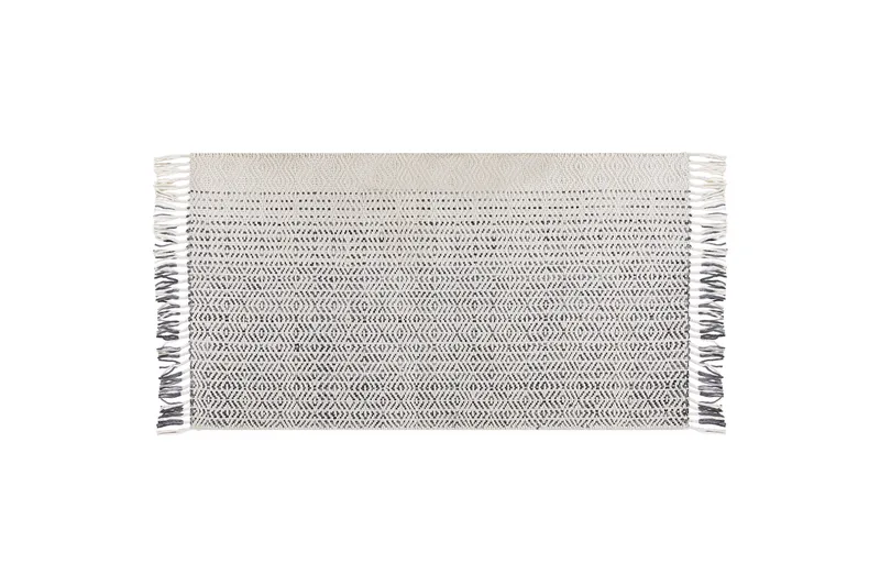 Omerli Uldtæppe 80x150 cm, Sort/hvid