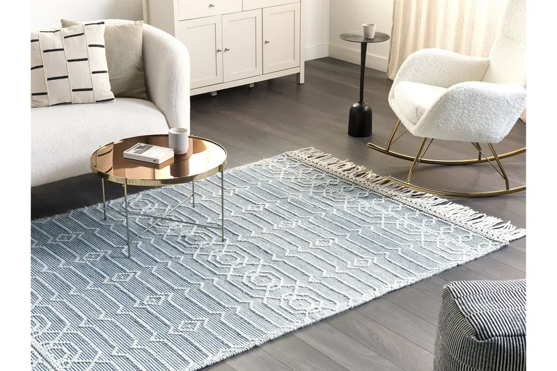 Orhaneli Uldtæppe 160x230 cm, Blå