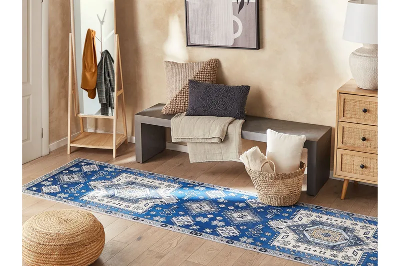 Parvakaldi Ryetæppe 80x300 cm - Blå - Tekstiler - Tæpper - Moderne tæppe - Gangmåtter