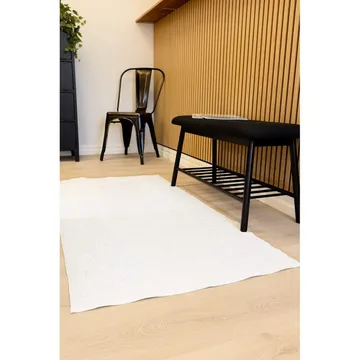 Plasttæppe Hilma Plain - 70x150 cm, Hvid - Tekstiler - Tæpper - Moderne tæppe - Wiltontæpper