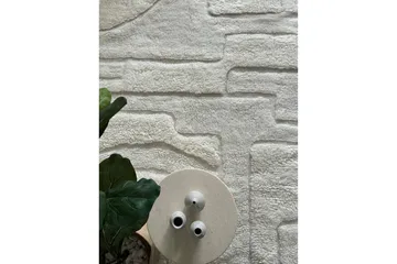 Pure Uldtæppe 170x240 cm Rektangulær - Creme - Tekstiler - Tæpper - Moderne tæppe - Uldtæppe