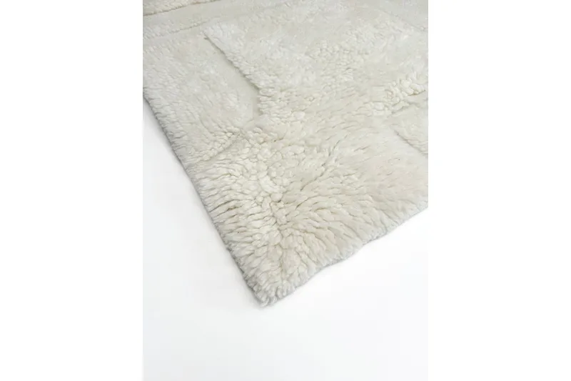 Pure Uldtæppe 170x240 cm Rektangulær - Creme - Tekstiler - Tæpper - Moderne tæppe - Uldtæppe