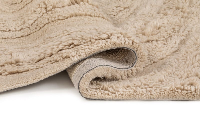 Pure Uldtæppe 200x300 cm Rektangulær - Beige - Tekstiler - Tæpper - Moderne tæppe - Uldtæppe