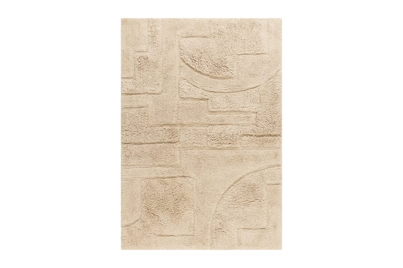 Pure Uldtæppe 200x300 cm Rektangulær - Beige - Tekstiler - Tæpper - Moderne tæppe - Uldtæppe