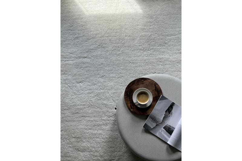 Pure Uldtæppe 200x300 cm Rektangulær - Creme - Tekstiler - Tæpper - Moderne tæppe - Uldtæppe