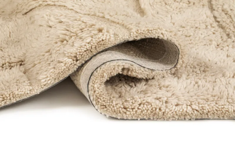 Pure Uldtæppe 240x340 cm Rektangulær - Beige - Tekstiler - Tæpper - Moderne tæppe - Uldtæppe