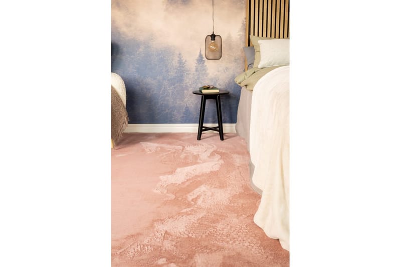 Relax Ryetæppe 140x200 cm - Lyserød - Tekstiler - Tæpper - Moderne tæppe - Ryatæpper