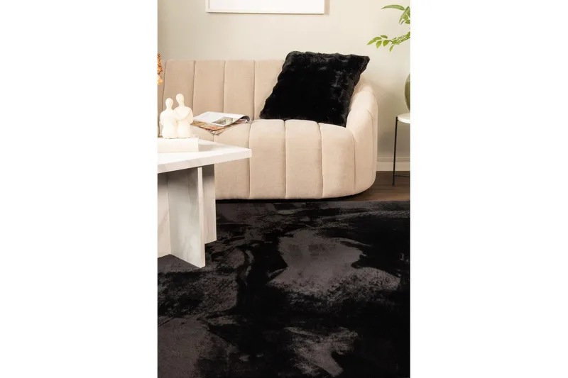 Relax Ryetæppe 200x290 cm - Sort - Tekstiler - Tæpper - Moderne tæppe - Ryatæpper