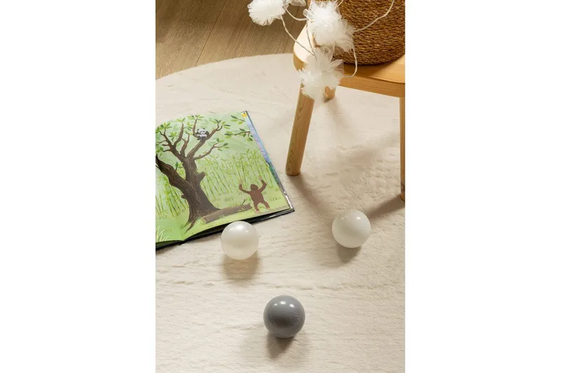 Relax Ryetæppe Rund 120 cm - Beige - Tekstiler - Tæpper - Moderne tæppe - Ryatæpper