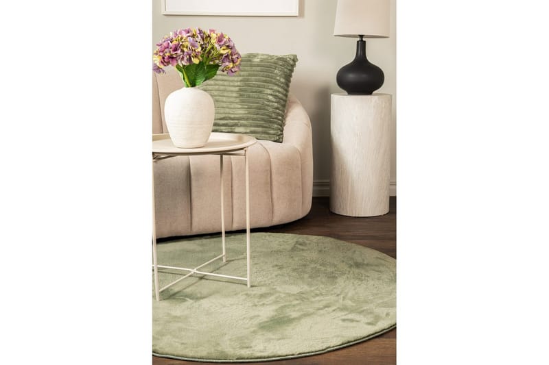 Relax Ryetæppe Rund 120 cm - Beige - Tekstiler - Tæpper - Moderne tæppe - Ryatæpper