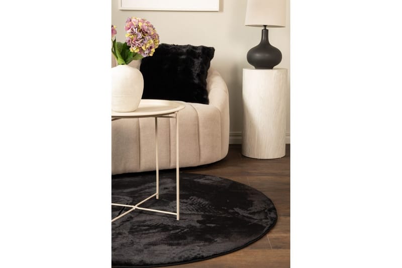 Relax Ryetæppe Rund 120 cm - Beige - Tekstiler - Tæpper - Moderne tæppe - Ryatæpper