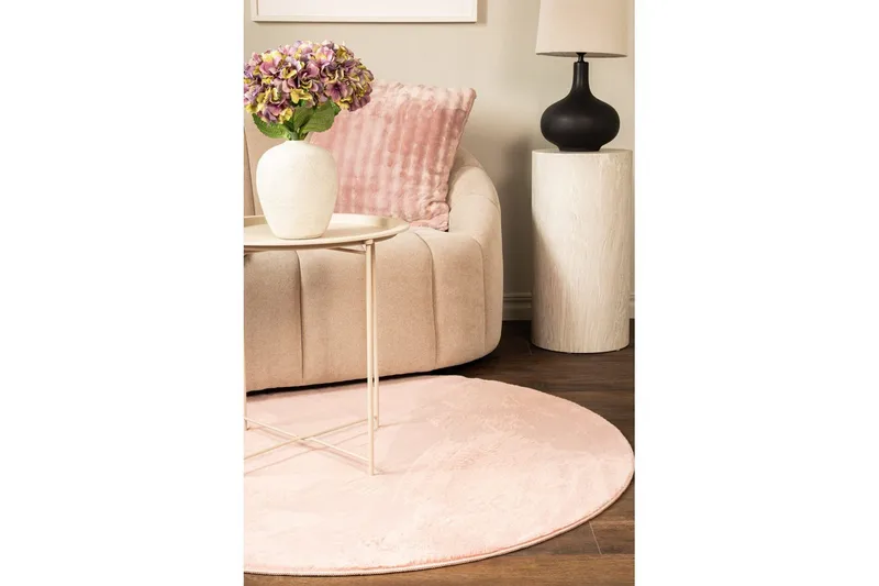 Relax Ryetæppe Rund 120 cm - Beige - Tekstiler - Tæpper - Moderne tæppe - Ryatæpper