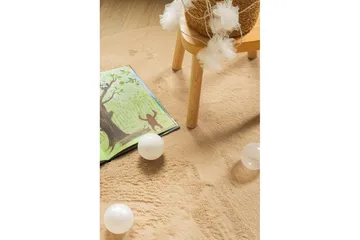 Relax Ryetæppe Rund 120 cm - Beige - Tekstiler - Tæpper - Moderne tæppe - Ryatæpper