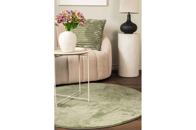 Relax Ryetæppe Rund 120 cm - Beige - Tekstiler - Tæpper - Moderne tæppe - Ryatæpper