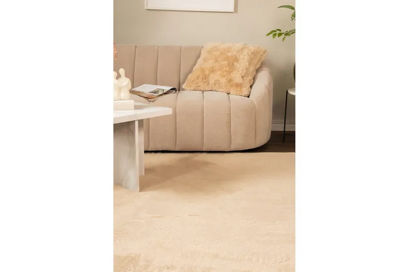 Relax Stor Rektangulært Ryatæppe & Langluvet Tæppe 200x290 cm - Mørkebeige - Tekstiler - Tæpper - Moderne tæppe - Ryatæpper
