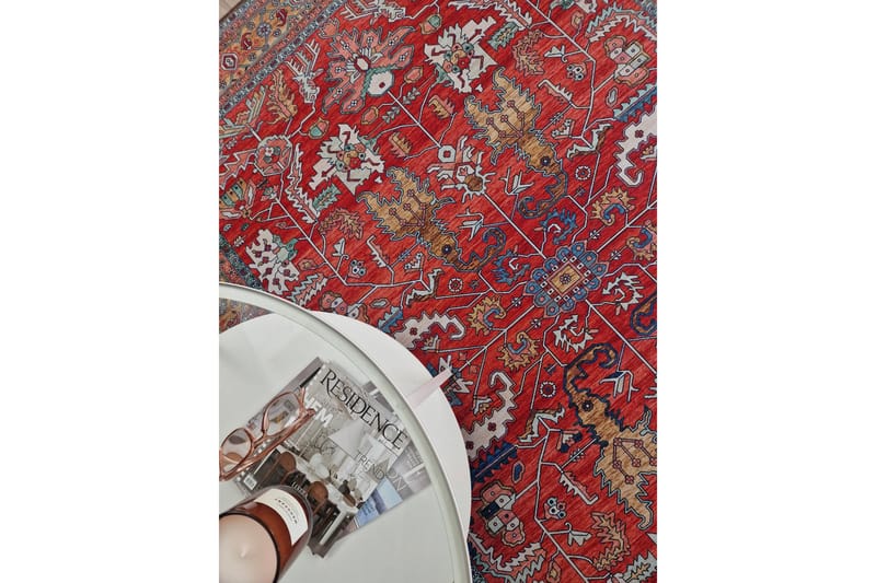 Rimpi Wiltontæppe 200x290 cm Rektangulær - Rød - Wiltontæpper - Mønstrede tæpper