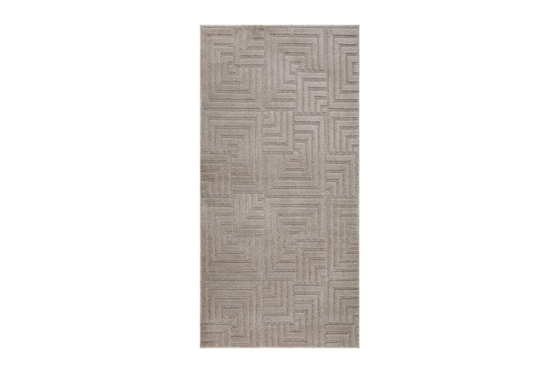 Rinke Wiltontæppe 80x250 cm Oval - Beige - Tekstiler - Tæpper - Moderne tæppe - Wiltontæpper