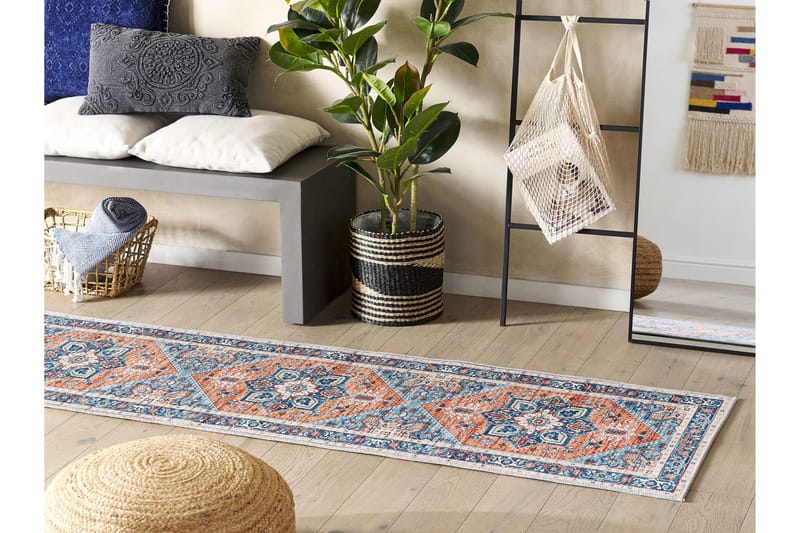 Ritapuram Ryetæppe 60x200 cm - Blå - Tekstiler - Tæpper - Moderne tæppe - Gangmåtter