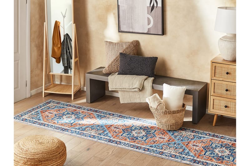 Ritapuram Ryetæppe 80x300 cm - Blå - Tekstiler - Tæpper - Moderne tæppe - Ryatæpper