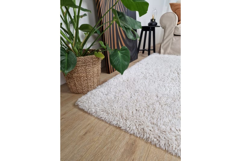 Floki Rya-tæppe 200x290 cm Rektangulært - Hvid - Tekstiler - Tæpper - Moderne tæppe - Ryatæpper