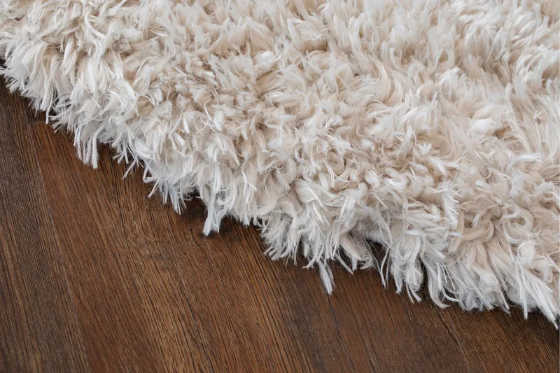 Floki Rya-tæppe 240 cm Rundt - Hvid - Tekstiler - Tæpper - Moderne tæppe - Ryatæpper