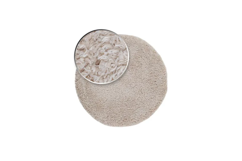 Floki Rya-tæppe 240 cm Rundt - Hvid - Tekstiler - Tæpper - Moderne tæppe - Ryatæpper