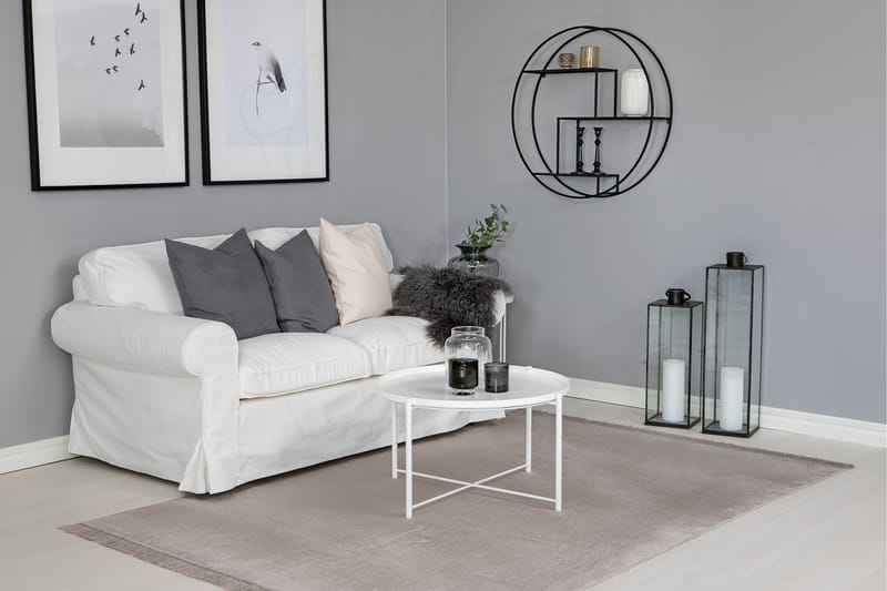 Granada Viskosetæppe 160x230 cm - Grå/Beige - Tekstiler - Tæpper - Moderne tæppe - Ryatæpper