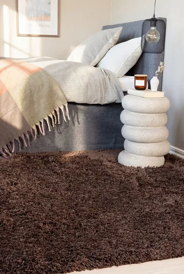 Håndvævet tæppe KM Home Sorrento 160x230 Chokolade - Chokolade - Tekstiler - Tæpper - Moderne tæppe - Ryatæpper
