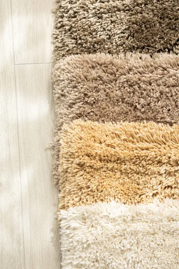 Håndvævet tæppe KM Home Sorrento 200x300 Karamel - Karamel - Tekstiler - Tæpper - Moderne tæppe - Ryatæpper