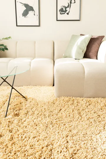 Håndvævet tæppe KM Home Sorrento 200x300 Karamel - Karamel - Tekstiler - Tæpper - Moderne tæppe - Ryatæpper