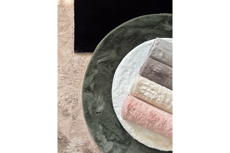 Heaven Ryatæppe  200 cm Rund Antracit - Tekstiler - Tæpper - Moderne tæppe - Ryatæpper