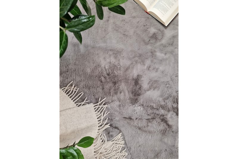 Heaven Ryatæppe Rund 120 - Antracit - Tekstiler - Tæpper - Moderne tæppe - Ryatæpper