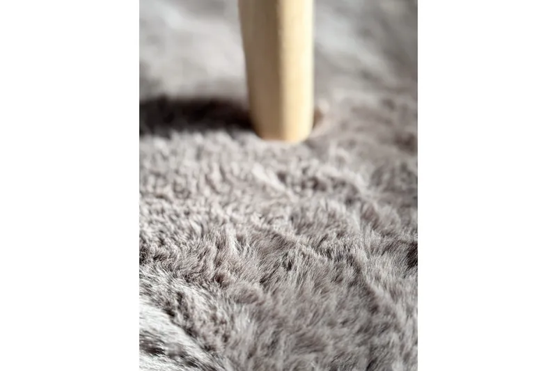 Heaven Ryatæppe Rund 120 - Antracit - Tekstiler - Tæpper - Moderne tæppe - Ryatæpper