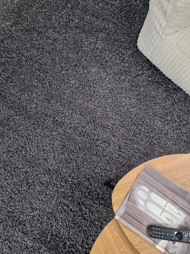 Lounge Shaggy Tæppe 133x190 cm Rektangulært - Grafit - Tekstiler - Tæpper - Moderne tæppe - Ryatæpper