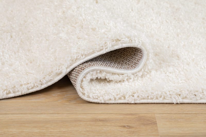 Lounge Shaggy Tæppe 133x190 cm Rektangulært - Hvid - Tekstiler - Tæpper - Moderne tæppe - Ryatæpper