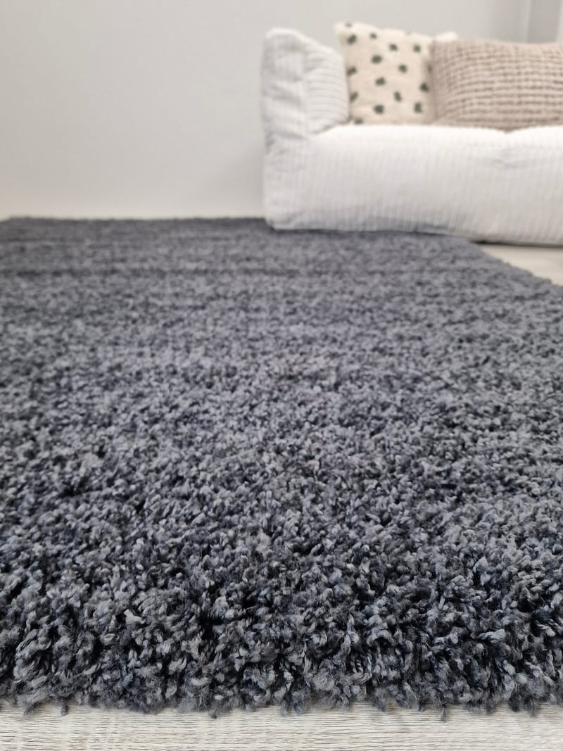 Lounge Shaggy Tæppe 160x230 cm Rektangulært - Grafit - Tekstiler - Tæpper - Moderne tæppe - Ryatæpper