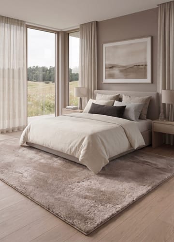 Maskinvævet tæppe KM Home Novelle 140x200 Hør - Hør - Tekstiler - Tæpper - Moderne tæppe - Ryatæpper