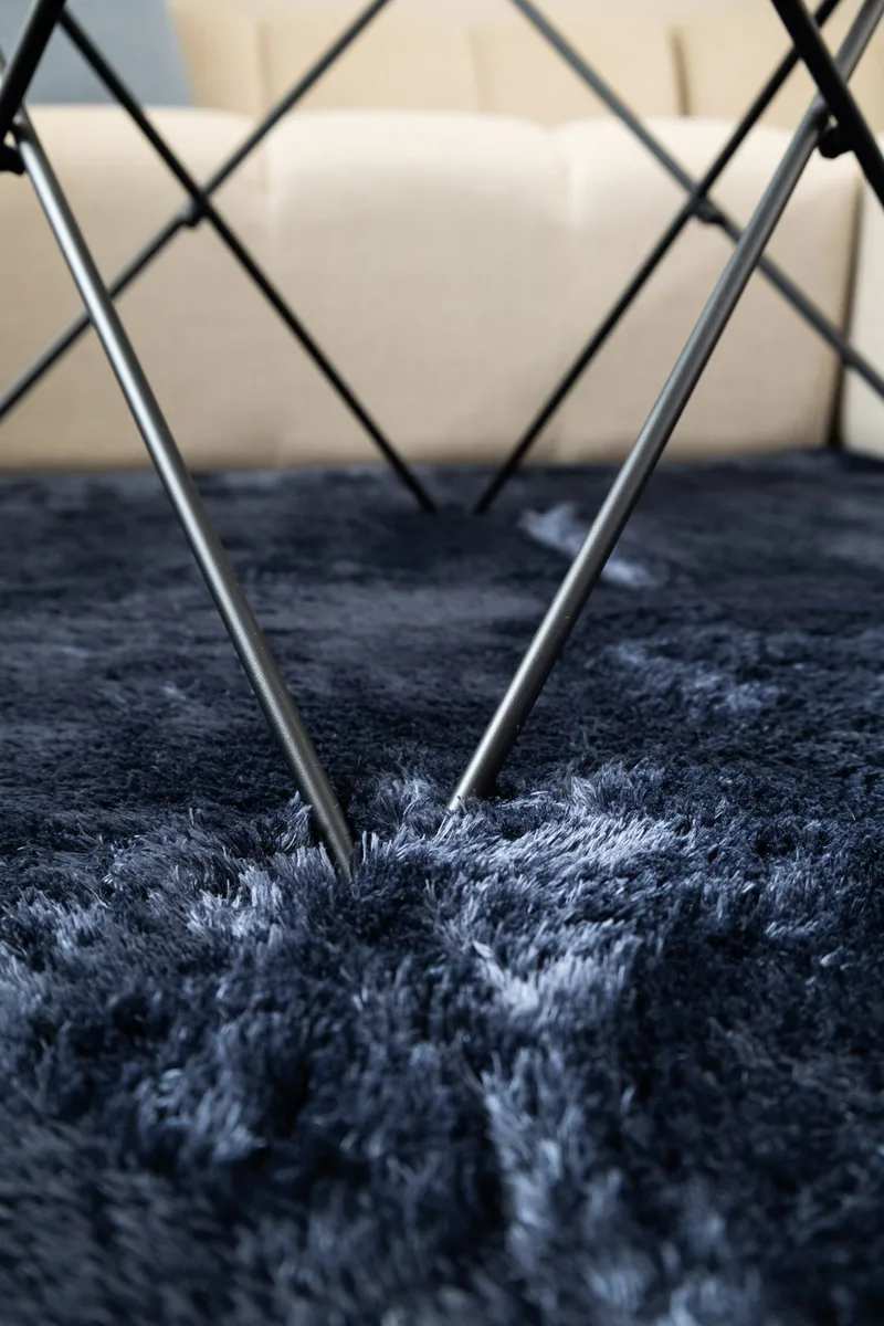 Maskinvævet tæppe KM Home Novelle KVADRAT 240x240 Blå - Blå - Tekstiler - Tæpper - Moderne tæppe - Ryatæpper