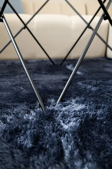 Maskinvævet tæppe KM Home Novelle RUND 160x160 Blå - Blå - Tekstiler - Tæpper - Moderne tæppe - Ryatæpper