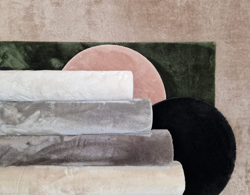 Serul Ryatæppe 120 cm Rund - Rosa - Tekstiler - Tæpper - Moderne tæppe - Ryatæpper