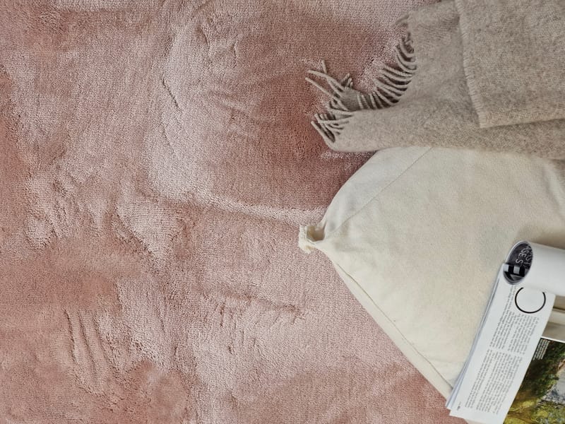 Serul Ryatæppe 133x190 cm Rektangulær - Rosa - Tekstiler - Tæpper - Moderne tæppe - Ryatæpper