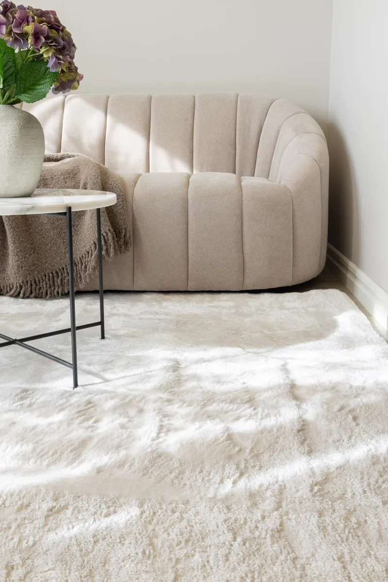 Serul Ryatæppe 200x290 cm Rektangulær - Hvid - Tekstiler - Tæpper - Moderne tæppe - Ryatæpper