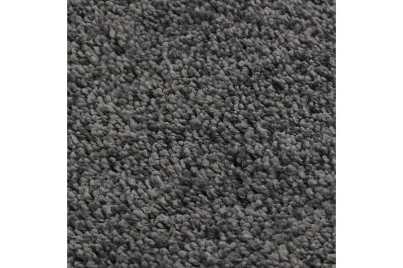 shaggy gulvtæppe 140x200 cm skridsikker mørkegrå - Grå - Ryatæpper
