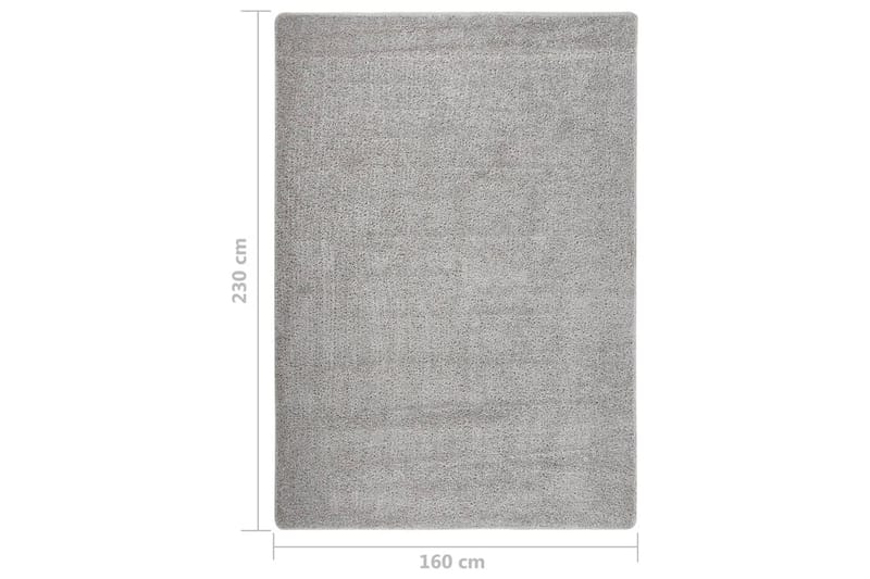 shaggy gulvtæppe 160x230 cm skridsikker lysegrå - Grå - Ryatæpper