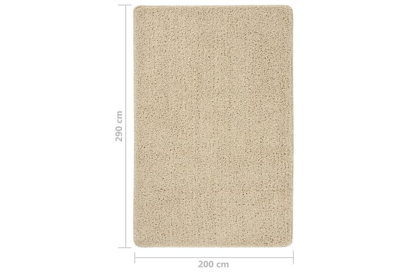 shaggy gulvtæppe 200x290 cm skridsikker cremefarvet - Creme - Tekstiler - Tæpper - Moderne tæppe - Ryatæpper