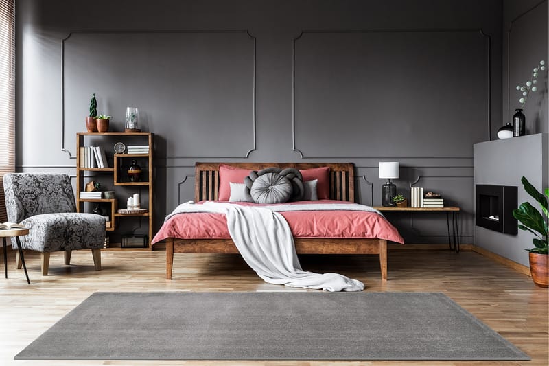 Sheraton Ryatæppe Rektangulær 140x200 cm - Grå - Tekstiler - Tæpper - Moderne tæppe - Ryatæpper