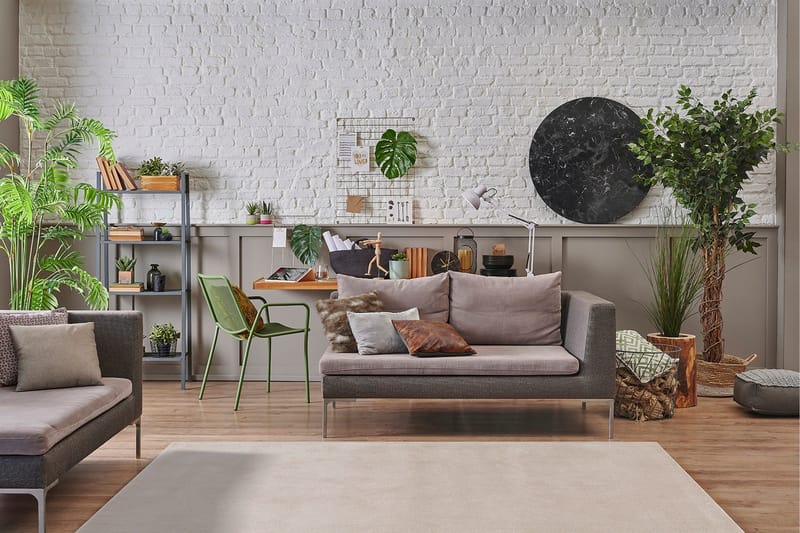 Sheraton Ryatæppe Rektangulær 200x290 cm - Creme - Tekstiler - Tæpper - Moderne tæppe - Ryatæpper