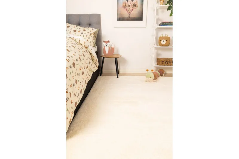 Ryetæppe Royal Deluxe - 140x200 cm, Creme - Tekstiler - Tæpper - Moderne tæppe - Ryatæpper